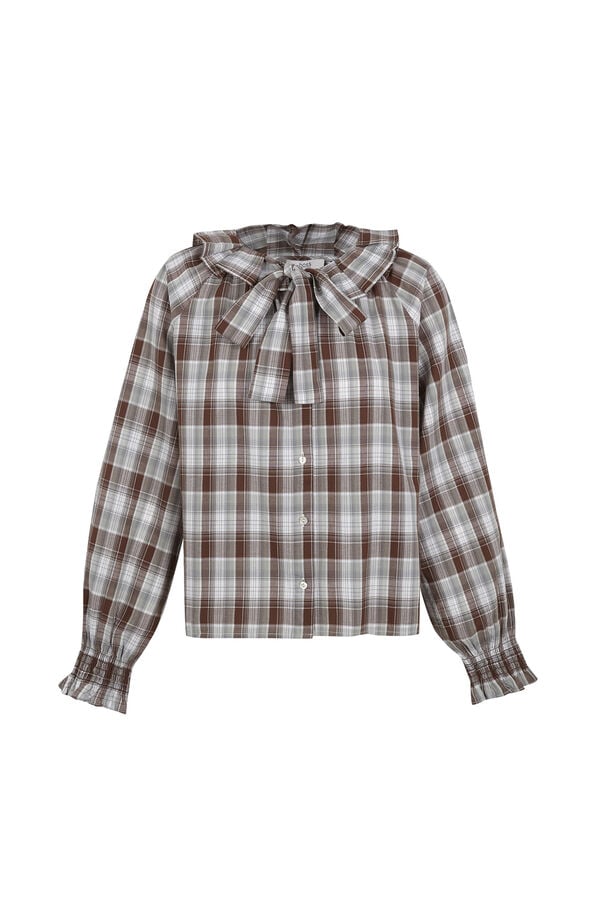 Hoss Intropia Celsa.Blusa aos quadrados Azul