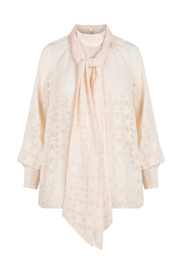 Hoss Intropia Fátima. Blusa de laçada. Ecru