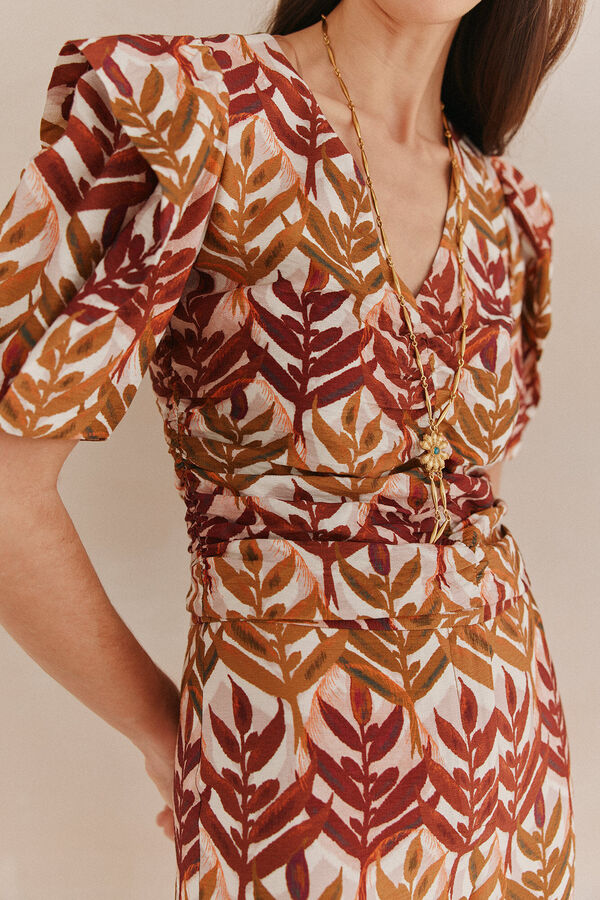 Hoss Intropia Carmina. Top estampado Castanho