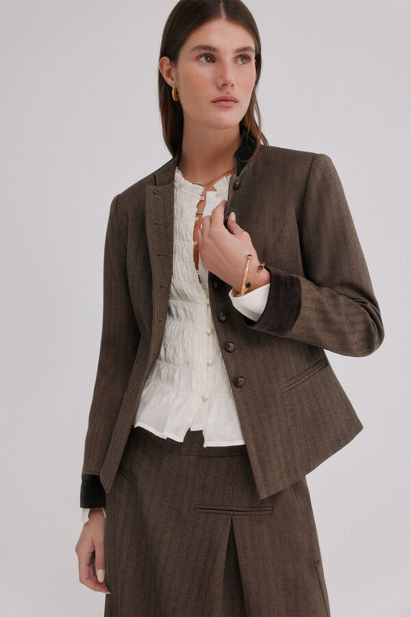 Hoss Intropia Emily. Blazer ajustado Castanho