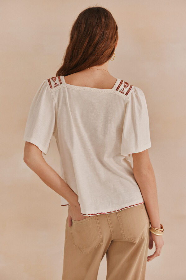 Hoss Intropia Fernanda. camiseta bata Ecru