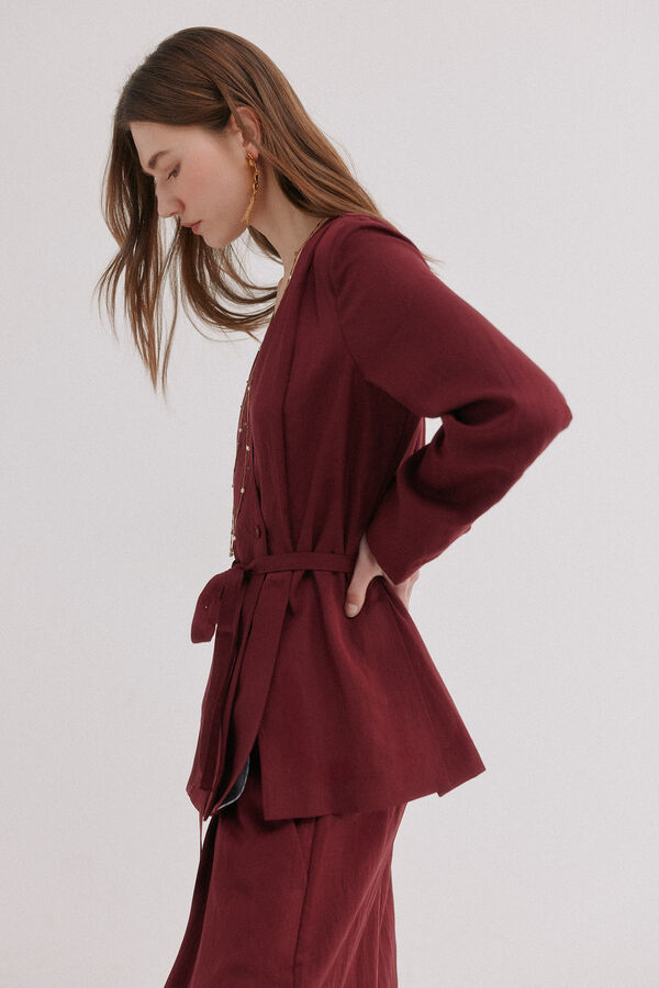 Hoss Intropia Emma. Chaqueta cruzada Vino