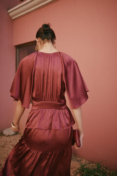 Hoss Intropia Ariadna. Vestido fluído com painéis Vermelho