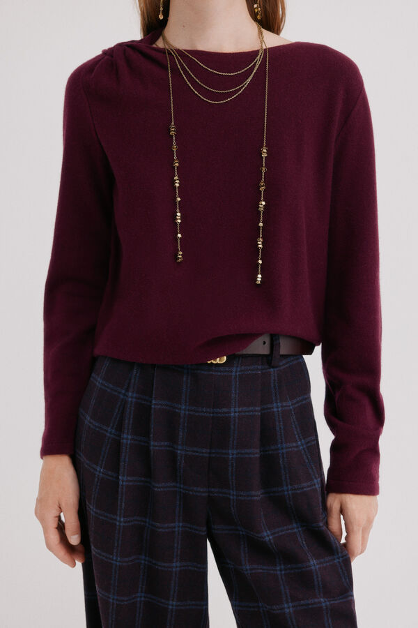Hoss Intropia Idalia. Jersey drapeado Morado