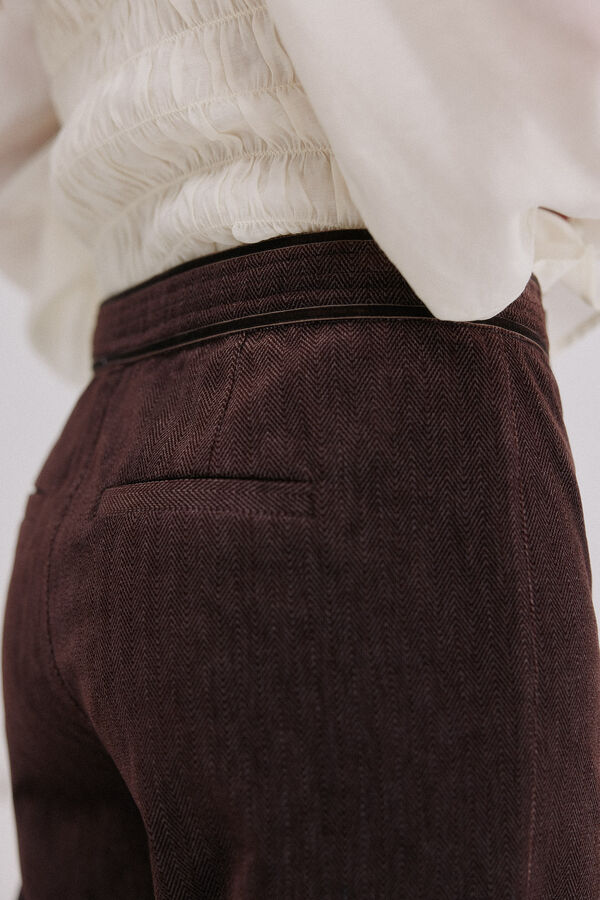 Hoss Intropia Pauline. Pantalón con doble abotonadura Marron