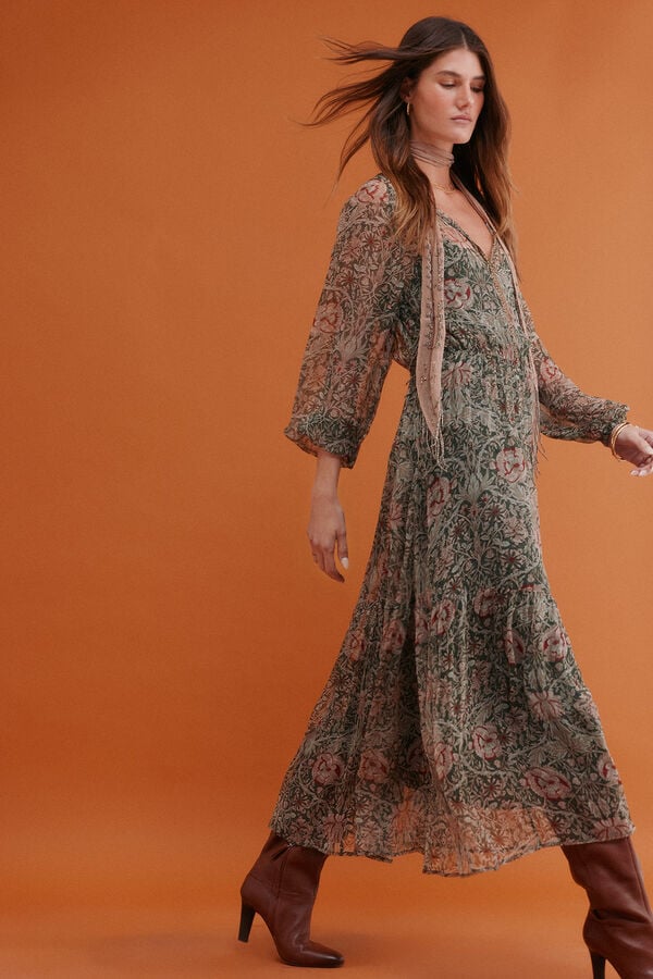 Hoss Intropia Aina. Vestido estampado Estampado Verde