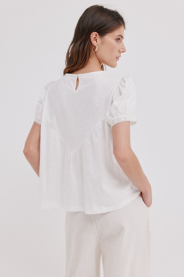 Hoss Intropia María. Camiseta romántica Blanco