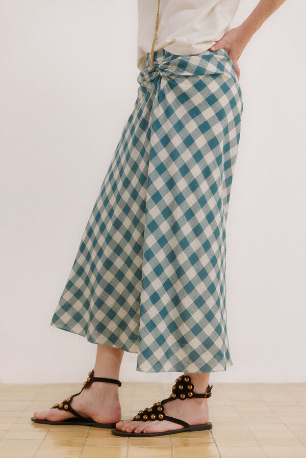 Hoss Intropia Rocio. Saia xadrez Azul