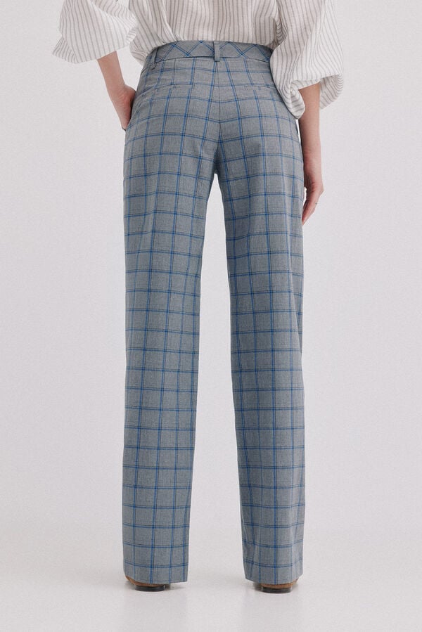 Hoss Intropia Paulina. Pantal&oacute;n cuadros Gris