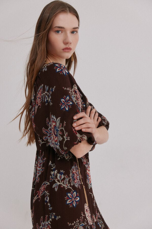 Hoss Intropia Adela. Vestido estampado Estampado Marron