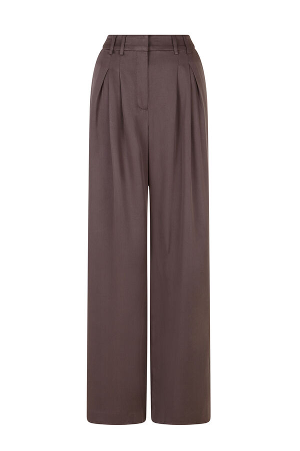 Hoss Intropia Paloma. Pantal&oacute;n doble pliegue Gris