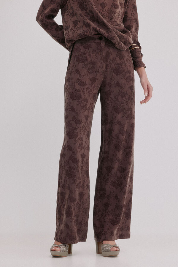 Hoss Intropia Palma. Calças jacquard Castanho