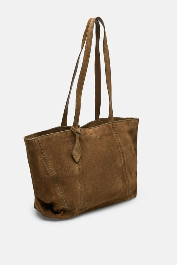 Hoss Intropia Naiara. Mala tote bag em croute Khaki