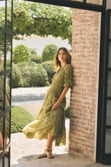 Hoss Intropia Amelia. Vestido perfurado Dourado
