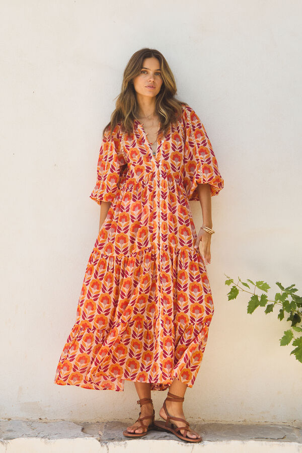 Hoss Intropia Alicia. Vestido midi Laranja