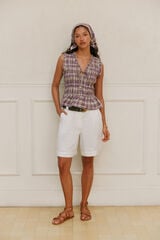 Hoss Intropia Pemar. Bermuda de lino Marron
