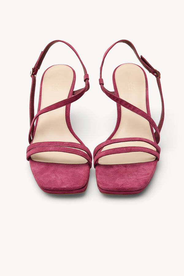 Hoss Intropia Mireia. Sand&aacute;lias de salto em camur&ccedil;a Roxo