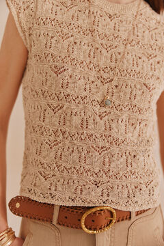 Hoss Intropia Susana. Camisola folhos Ecru