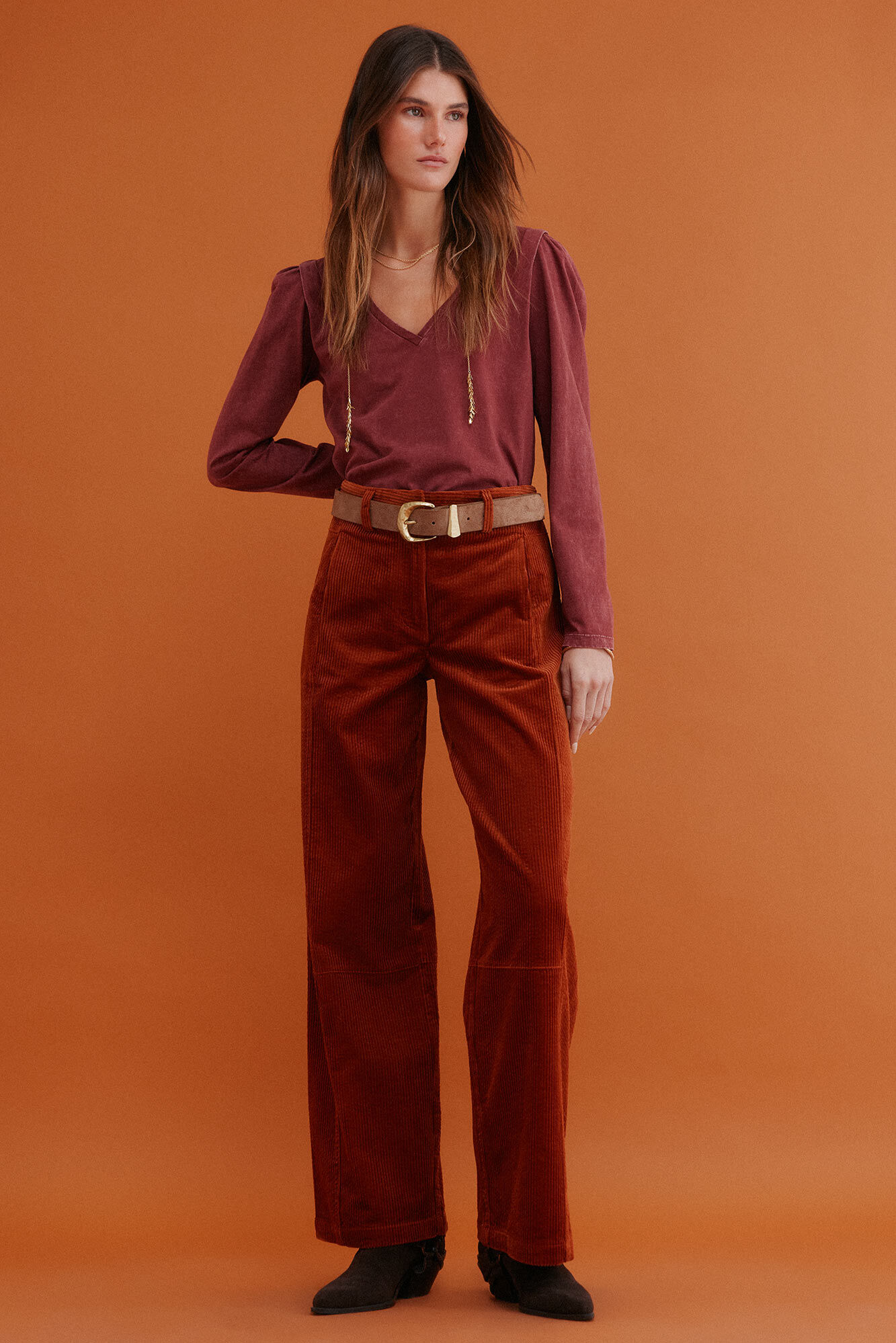 Hoss Intropia Maialen. T-shirt com efeito lavado