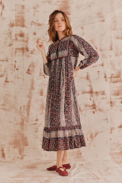 Hoss Intropia Ariane. Vestido estampado. Estampado rojo