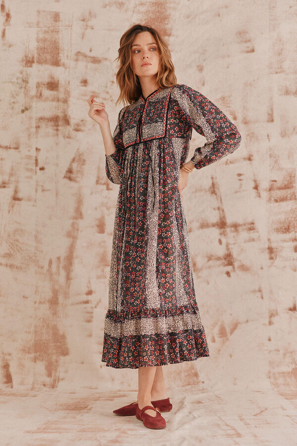 Hoss Intropia Ariane. Vestido estampado. Estampado rojo
