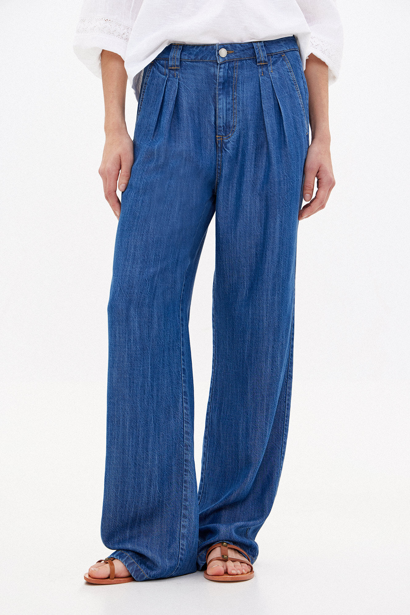 Pantalon fluido hotsell vaquero mujer