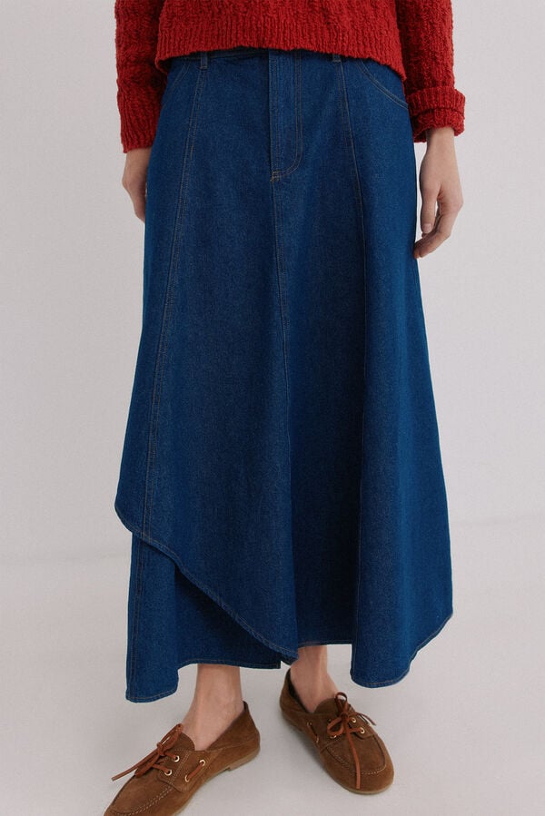 Hoss Intropia Regina. Falda denim Azul marino