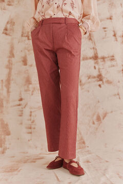 Hoss Intropia Paloma. Pantalones rayas Granate