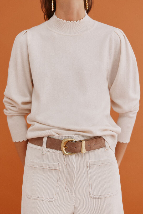 Hoss Intropia Ingrid. Jersey manga larga Beige