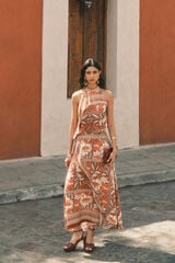 Hoss Intropia Raina. Falda larga Estampado Naranja