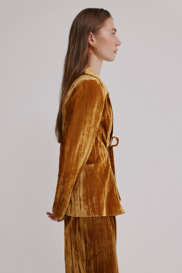 Hoss Intropia Erin. Blazer com laçada Dourado