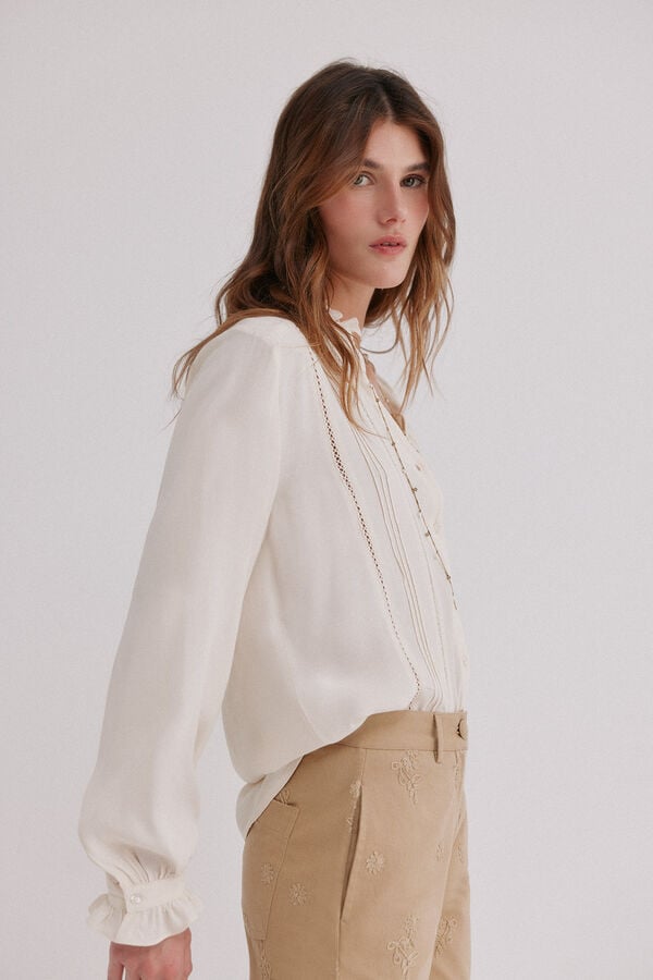 Hoss Intropia Clementine. Blusa manga comprida Ecru