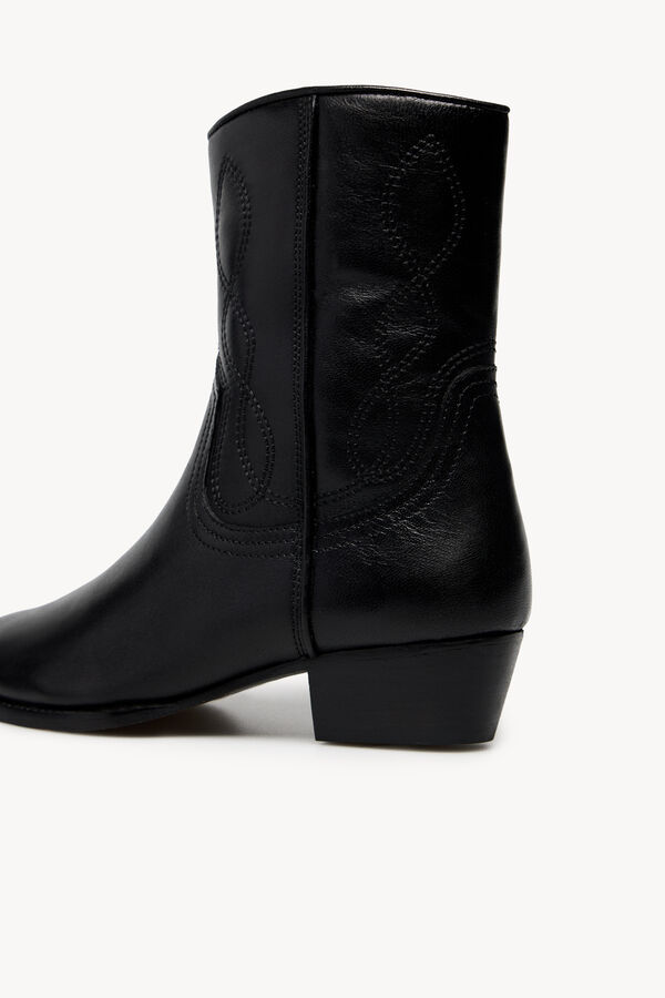 Hoss Intropia Maitane. Botines de piel Negro