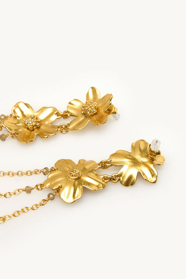 Hoss Intropia Leila. Brincos flor Dourado