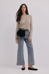 Hoss Intropia Berta. Calça jeans de perna larga Cinzento