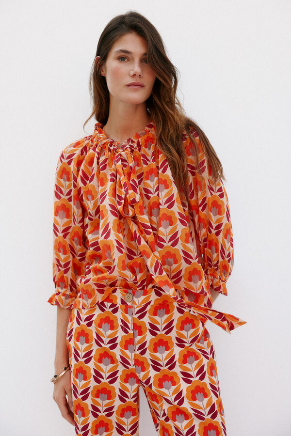 Hoss Intropia Candela. Blusa con lazada Multicolor