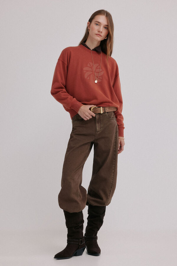 Hoss Intropia Miranda. Sudadera lavada Granate