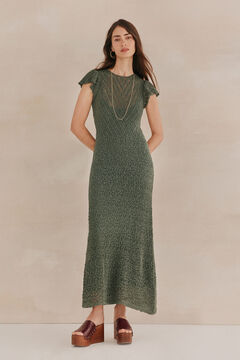 Hoss Intropia Sella. Vestido punto midi Verde oscuro