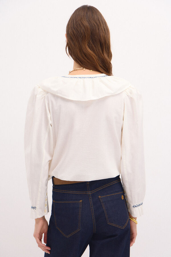 Hoss Intropia Cara. Blusa algodón Blanco