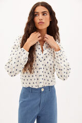 Hoss Intropia Esma. Blusa de algodón estampada Estampado Turquesa