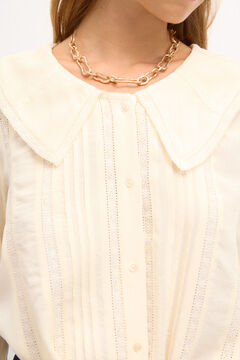 Hoss Intropia Cote. Blusa pliegues Marfil