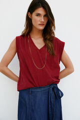 Hoss Intropia Mónica. Camiseta plissada Granada