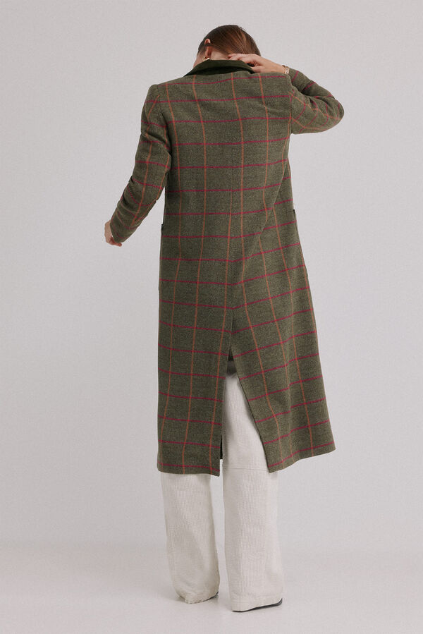 Hoss Intropia Fabrizia. Sobrecasaca xadrez Khaki