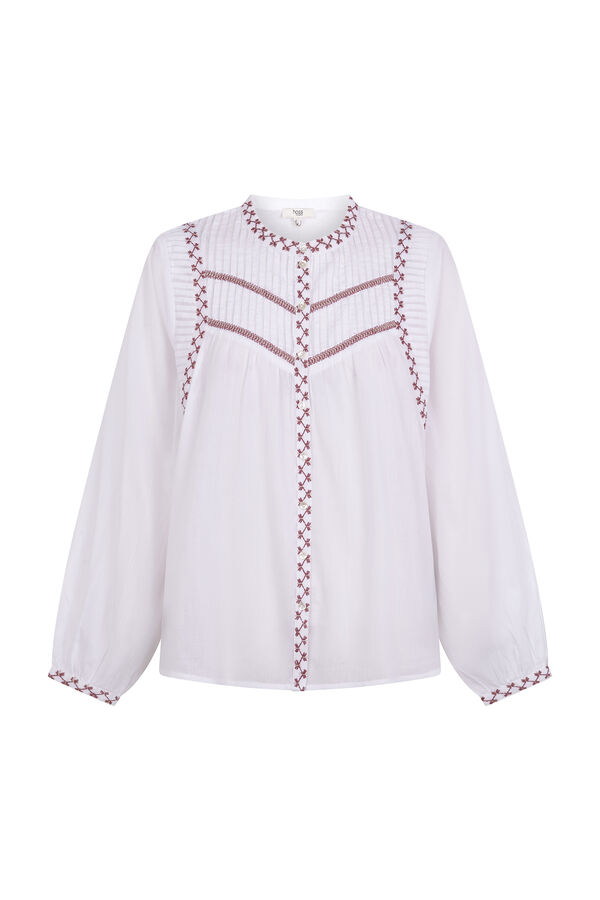 Hoss Intropia Clara. Blusa bordada Branco