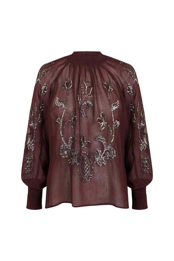 Hoss Intropia Cenese.Blusa com missangas Granada