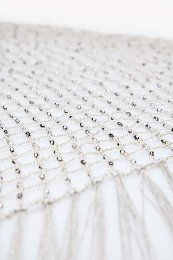 Hoss Intropia Malia. Xale bordado com miçangas Dourado