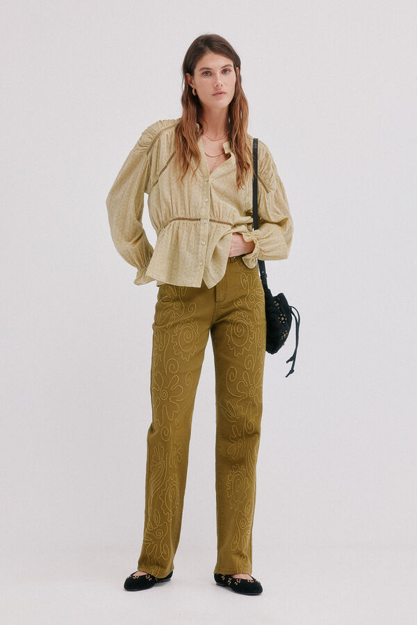 Hoss Intropia Guiomar. Blusa boho Verde