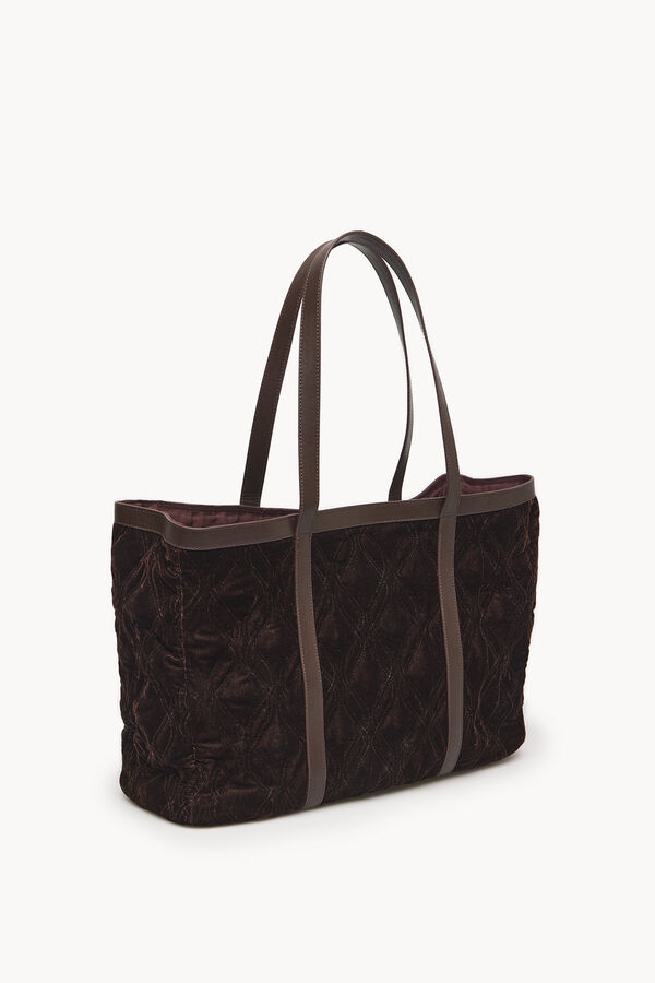 Hoss Intropia Neila. Bolsa de compras de veludo Castanho
