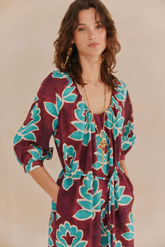 Hoss Intropia Celina. Vestido estampado.  Roxo