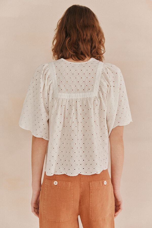 Hoss Intropia Gisela. Blusa bordada Branco